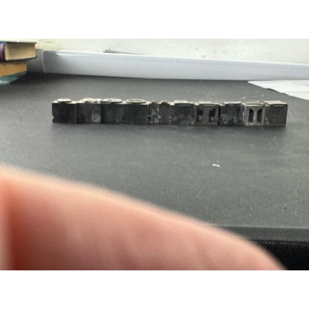 Vintage Metal Letterpress‎ Printing Blocks Mixed Lot Typography Lead Type Stamps